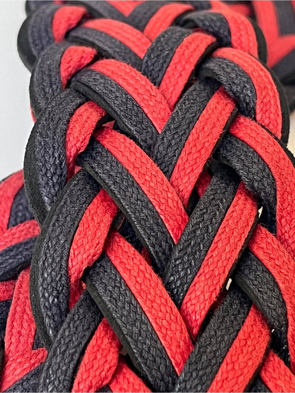 Clare V. Braided Crossbody Bag Strap in Navy and Red - Picture 5 of 7